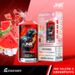 JNR Falcon X Watermelon Ice vape packaging with warning.