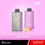 JNR vape with juicy peach flavor packaging.