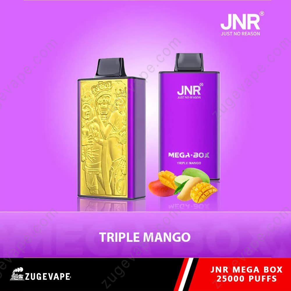 JNR-Mega-Box-25000-Puffs-Triple-Mango.jpg JNR Mega Box vape, triple mango flavor
