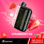 JNR Strawberry Ice vape with strawberries and ice.