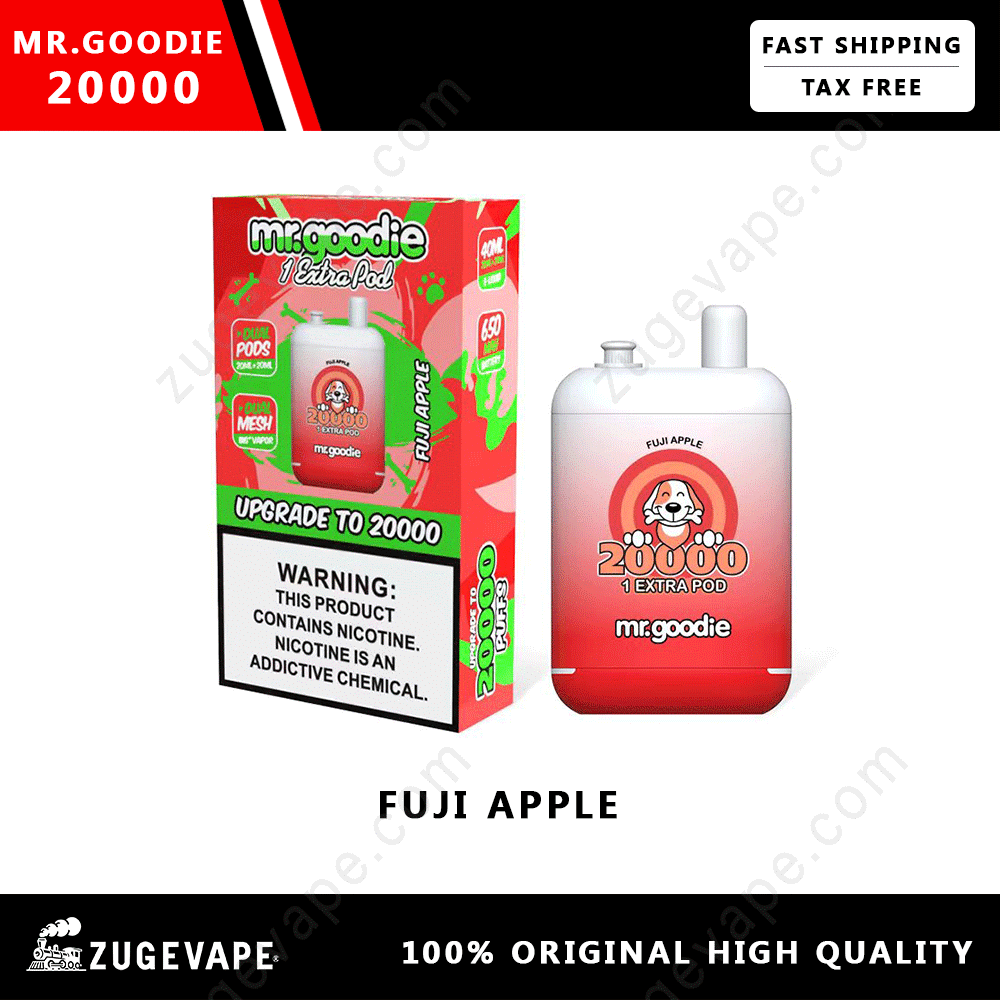 MrGoodie-20000-Puffs-Fuji-Apple.png Mr. Goodie 20000 vape with Fuji Apple flavor
