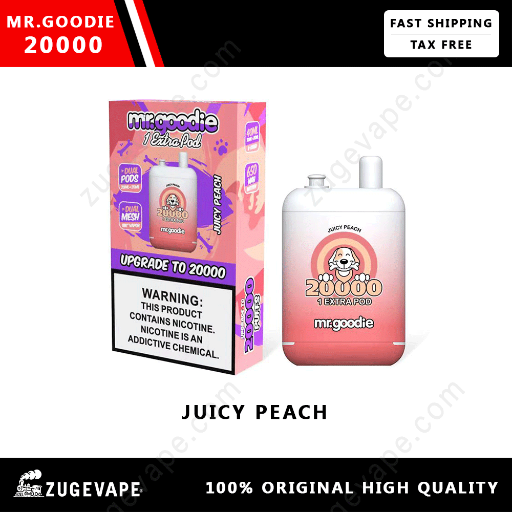 MrGoodie-20000-Puffs-Juicy-Peach.png Mr. Goodie 20000 Juicy Peach vape pod.
