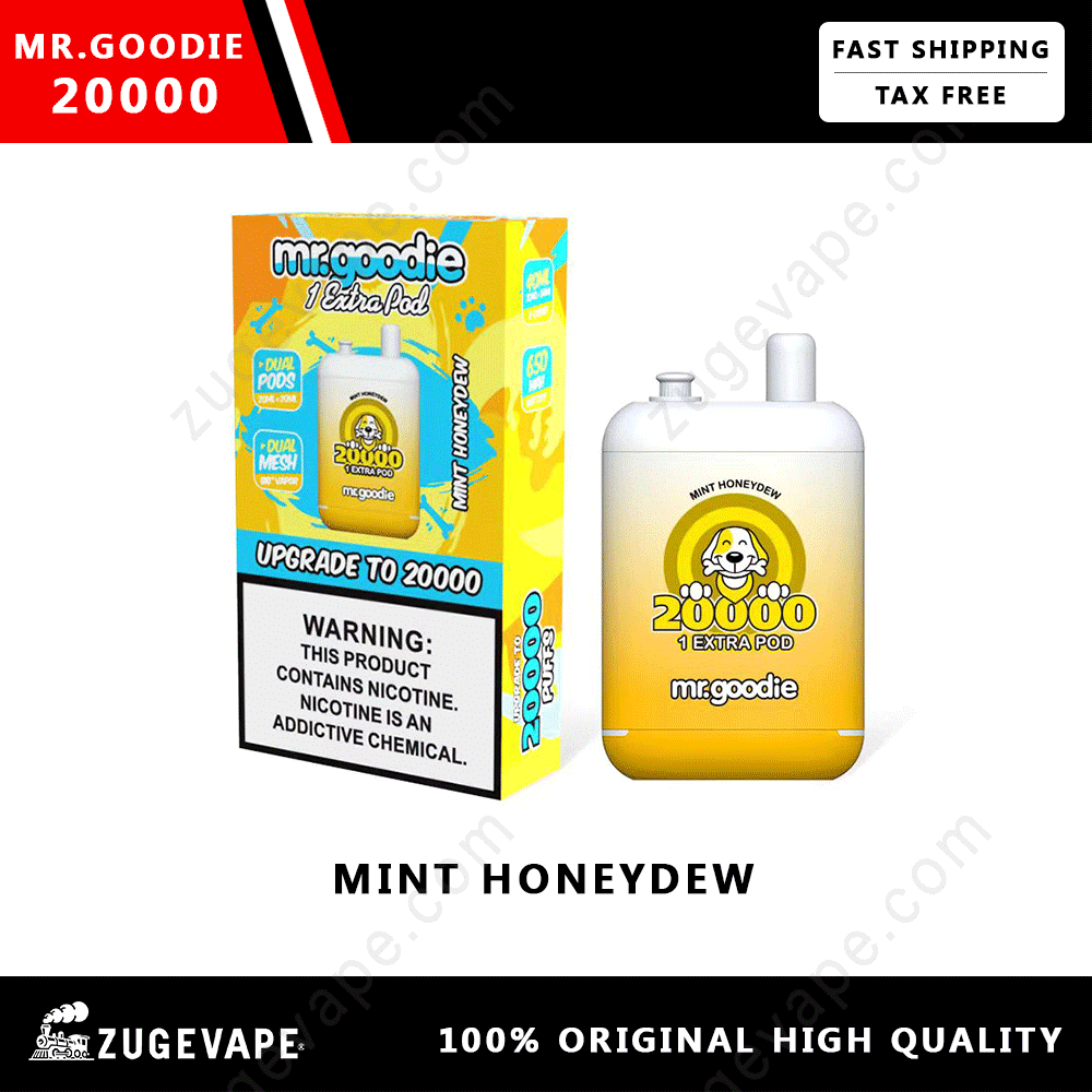 MrGoodie-20000-Puffs-Mint-Honeydew.png Mr. Goodie vape, mint honeydew flavor, 20000 puffs
