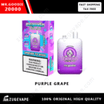 Purple grape vape cartridge with 20000 puffs