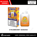 Mr. Goodie 20000 vape, strawberry banana flavor.