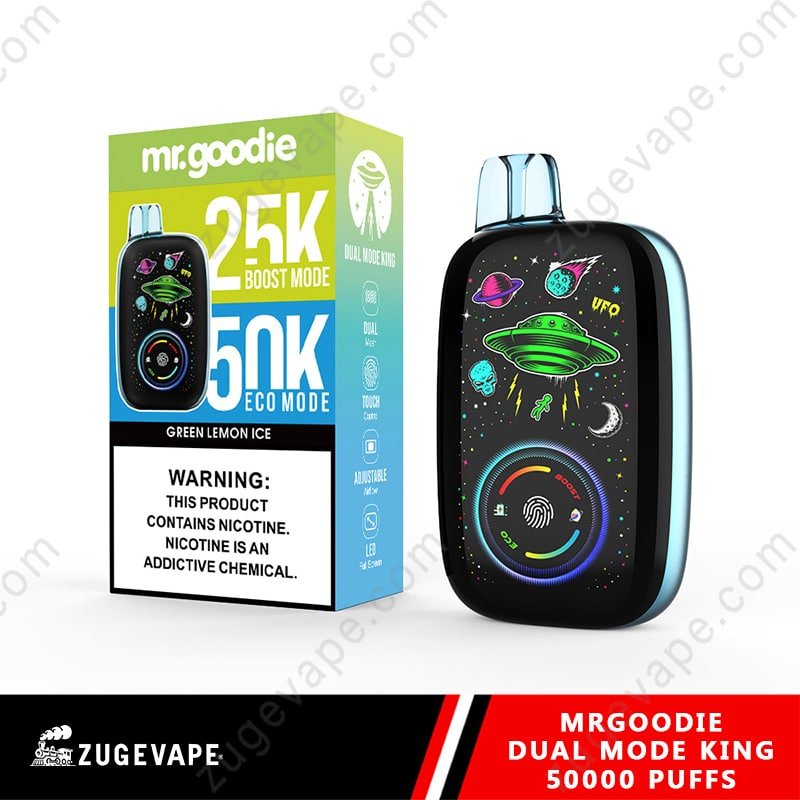 MrGoodie-Dual-Mode-King-50000-Puffs-Green-Lemon-Ice.jpg Mr. Goodie vape 50000 puffs, dual mode device.
