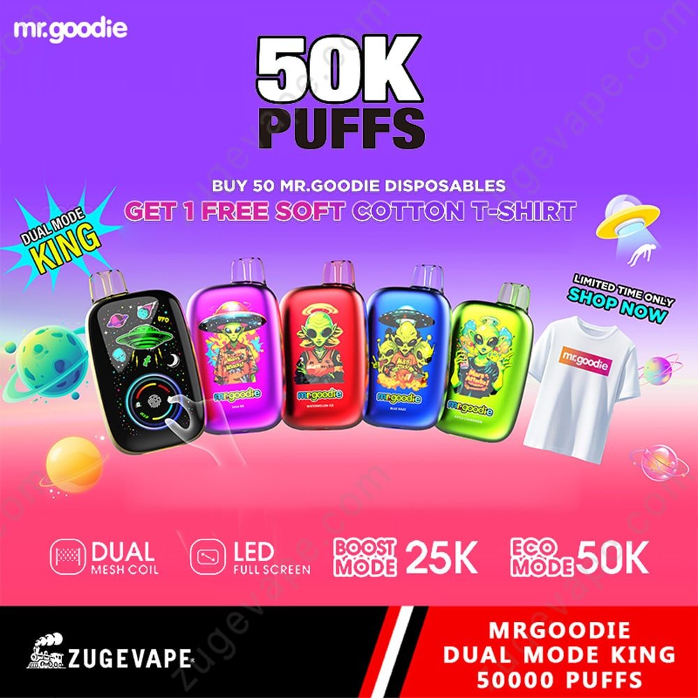 MrGoodie-Dual-Mode-King-50000-Puffs.jpg Mr. Goodie disposable vapes, 50K puffs, free shirt