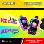 Colorful disposable vape with abyss mirror display