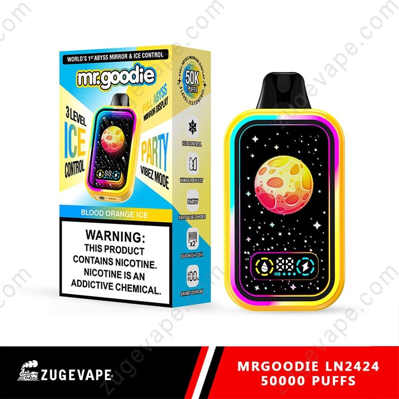 MrGoodie-LN2424-50000-Puffs-Bllod-Orange-Ice.jpg Mr. Goodie vape pen, blood orange ice flavor.