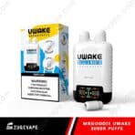 UWAKE vape, mint flavor, 30000 puffs, nicotine warning.