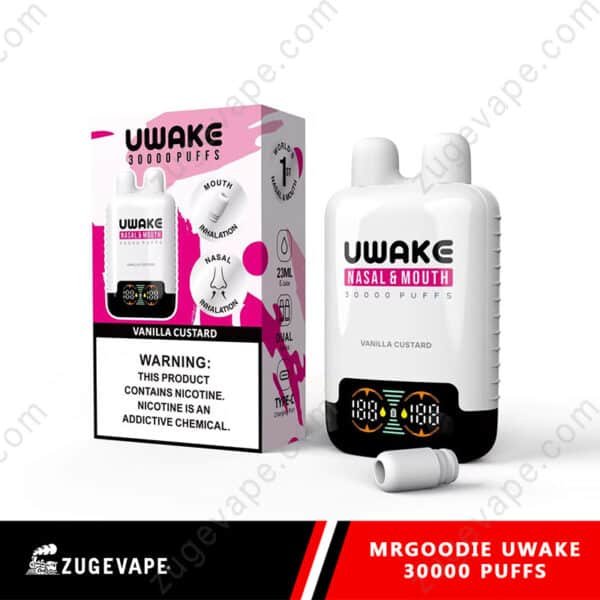 UWake nasal and mouth vape, vanilla custard flavor.