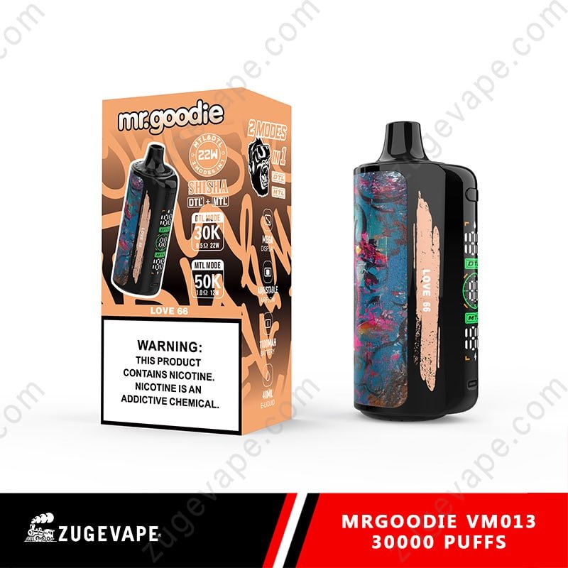 MrGoodie-Vm013-30000-Puffs-Love66.jpg MRGOODIE vape device packaging and product display.