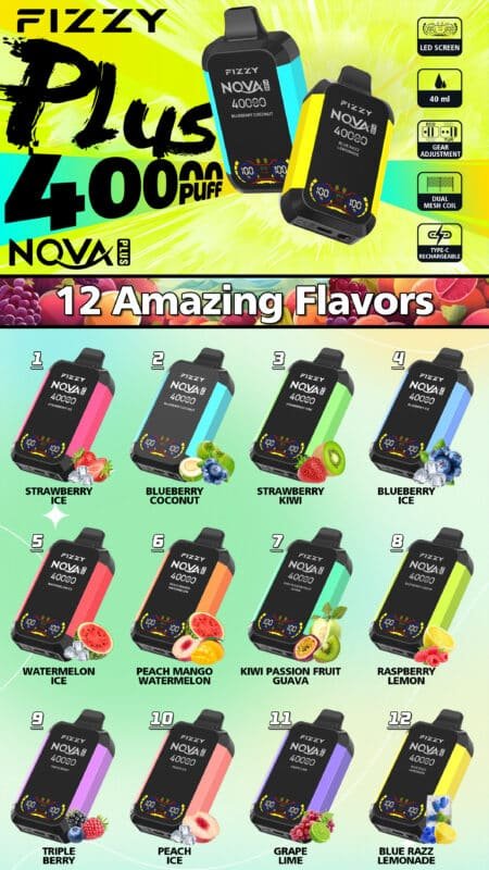 Nova Plus 40000 puffs flavours