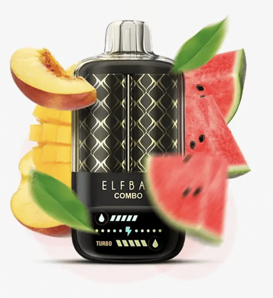 Pfirsich-Mango & Wassermelone-Geschmack Elfbar Combo 25000 Vape juice with peach, mango, watermelon flavors