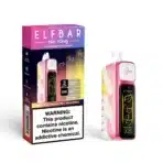Elfbar vape package with nicotine warning label.