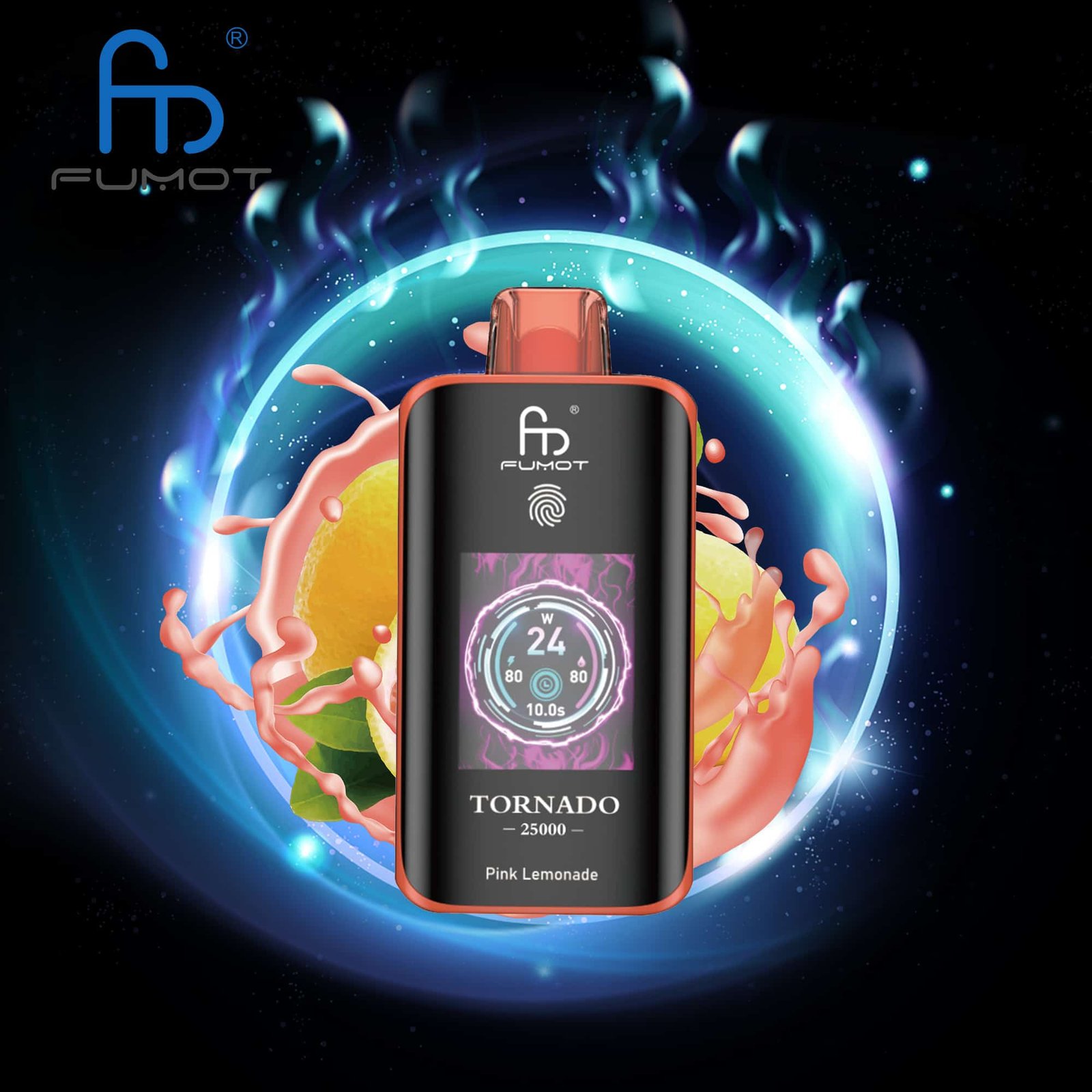 Pink-Lemonade-.jpg Fumot Tornado vape with pink lemonade flavor.