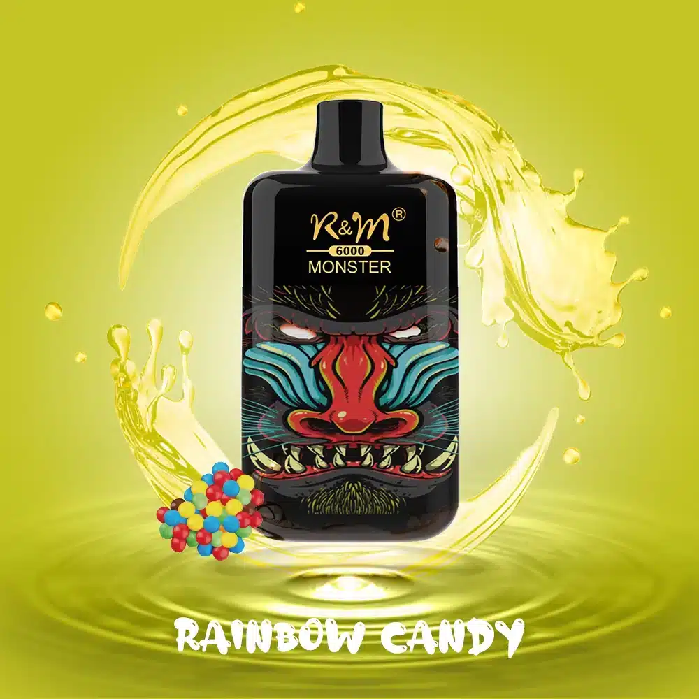 RAINBOW-CANDY.webp K&M Monster 6000 vape, rainbow candy flavor