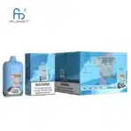 Grape ice vape product packaging with warning label.