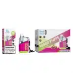 Cherry lychee vape box with nicotine warning.