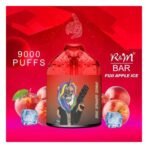 Vape bottle, Fuji apple ice flavor, 9000 puffs.