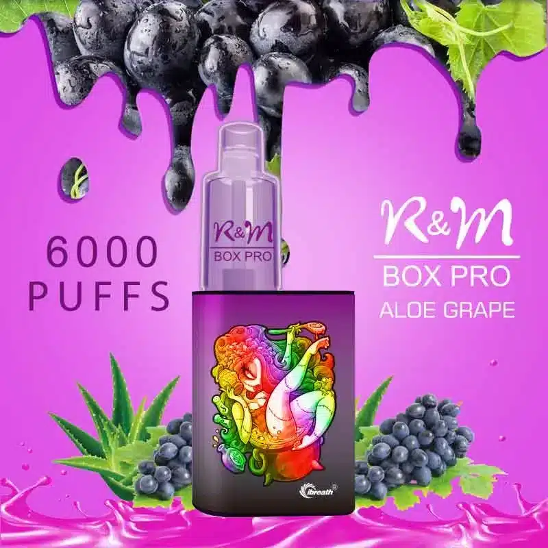 RM_BOX_PRO_6000puffs_10.webp R&M Box Pro Aloe Grape vape, 6000 puffs.