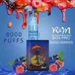 R&M Box Pro vape, mixed berries flavor.
