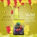 Gummy bear vape with 6000 puffs and colorful design.
