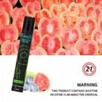 Guava ice vape with nicotine warning label.