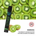 Kiwi berry flavored vape with nicotine warning.