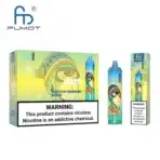 FUMOT vape, Blue Razz Lemonade flavor, nicotine warning.