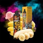 Banana vanilla vape with colorful design and ice cream