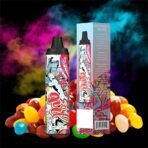 Colorful vape pen with candy background