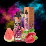 Strawberry watermelon vape with colorful background