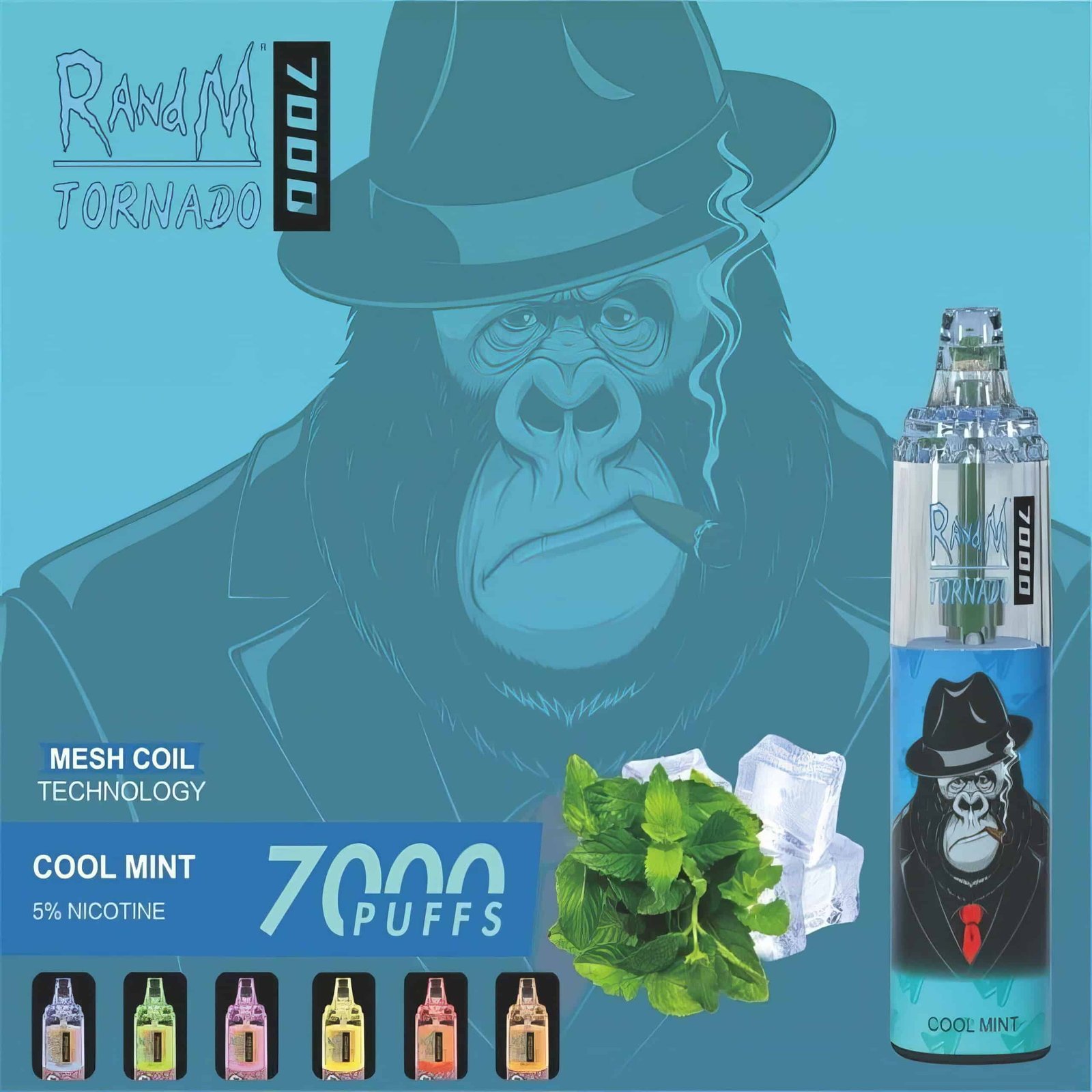 RandM_Tornado_7000_Puffs_Disposable_Vape_00002-1-scaled-1.jpg RandM Tornado 7000 puff vape, cool mint flavor.