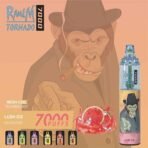 RandM Tornado 7000 puffs vape with monkey design