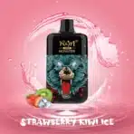 Vape juice, strawberry kiwi ice flavor bottle.