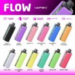 Colorful VAPEN Flow vape flavors displayed.