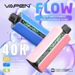 Vapen Flow vapes in blue and pink colors.