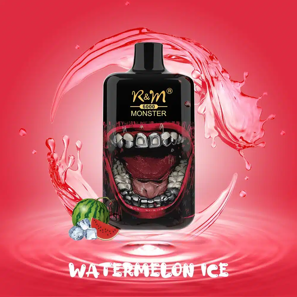 watermeloen-ijs-1.webp K&M Monster vape, watermelon ice flavor splash