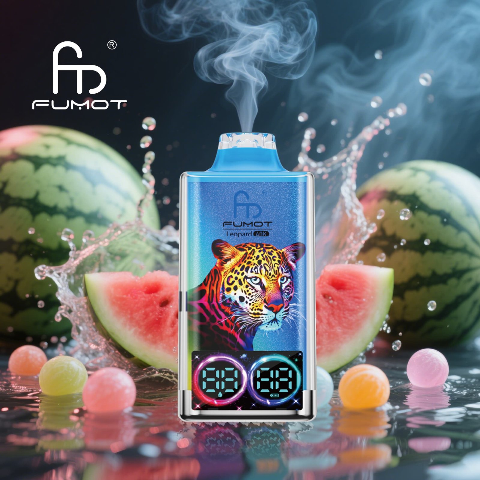 Watermelon-bubb-legum.jpg Vape device with leopard design and watermelons.