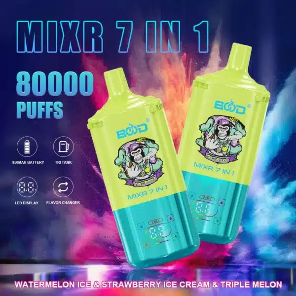 Mixr 7-in-1 vape, 80000 puffs and features