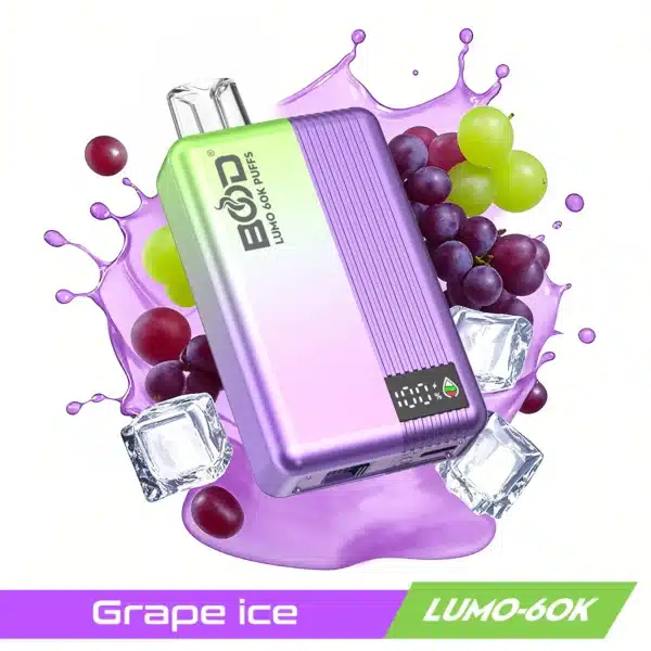 Grape ice vape with purple gradient design