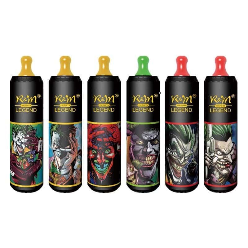 r-and-m-legend-disposable-vape_1.jpg Vape products with comic character designs.