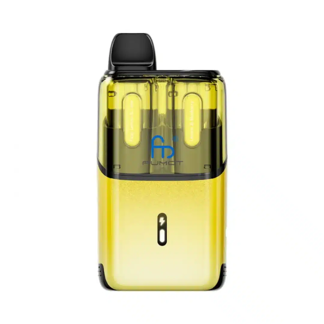 randm-fumot-t32000-ultra-4944-217-1748863953 Yellow vape device with dual cartridges.