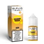 Elfliq rhubarb snoow nicotine salt packaging.
