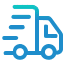 Blue delivery truck icon