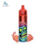 Colorful vape pen with skull and citrus design.