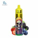 Fumot Tornado vape with fruit and skull design.