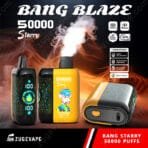 Bang Starry vape, 50000 puffs, pineapple coconut flavor.