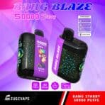 Bang Blaze vape, 50000 puffs, purple design.